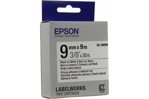 Лента Epson LK3WBW C53S653007