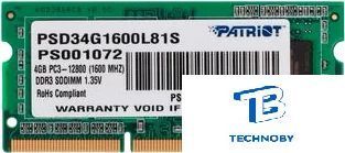 ОЗУ Patriot PSD34G1600L81S