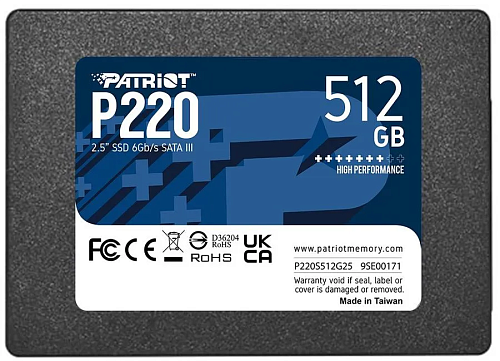 Накопитель SSD Patriot 512Gb P220S512G25