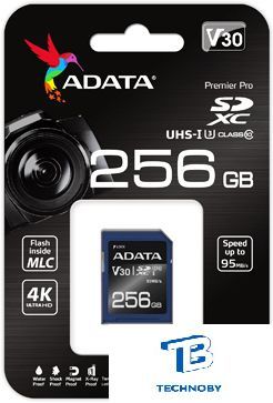 Карта памяти A-Data 256GB ASDX256GUI3V30S-R