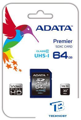 Карта памяти A-Data 64GB ASDX64GUICL10-R
